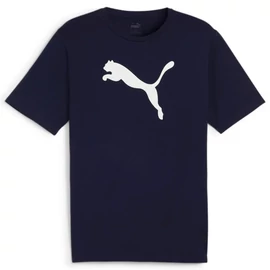 Puma teamRISE logo férfi póló, matrózkék-fehér, S25