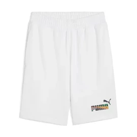 Puma LOVE UNITED 10" TR férfi rövidnadrág, fehér-színes logó, S25