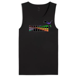 Puma LOVE UNITED Tank férfi ujjatlan póló, fekete-színes logó, S25