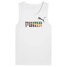 Puma LOVE UNITED Tank férfi ujjatlan póló, fehér-színes logó, S25