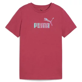 Puma NATURE 2.0 junior gyerek póló, magenta szőlő-türkiz, S25