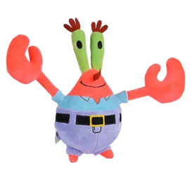 SpongyaBob Kockanadrág - Rák úr plüss 20 cm, piros-lila-zöld