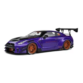 Nissan Skyline GT-R (R35) W/Liberty Walk body kit 2.0 lila 2022 modell autó 1:18