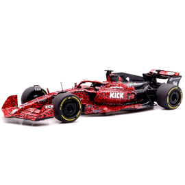 F1 Alfa Romeo Team X Boogie Art Car fekete/piros 2023 modell autó 1:18
