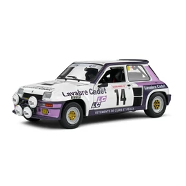 Renault 5 Turbo # 14 Auriol/Nouaille  Rallye Lyon Charbonnié 1983 fehér modellautó 1:18