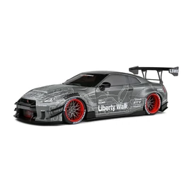 Nissan GT-R (R35) W/Liberty Walk body kit 2.0 fekete/szürke 2020 modellautó 1:18