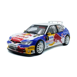 Peugeot 306 Maxi #1 S.Loeb/D.Elena fehér/kék Rally Du Var 2017 modellautó 1:18