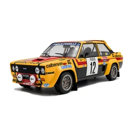 Fiat 131 Abarth Rallye Monte-Carlo 1980 #12 M.Moutio sárga modellautó 1:18