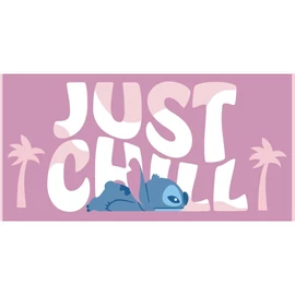 Disney Lilo és Stitch, A csillagkutya Just Chill fürdőlepedő, strand törölköző 70x140cm (Fast Dry)