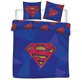 Superman Blue dupla, kétszemélyes ágyneműhuzat 240×220cm, 65x65 cm