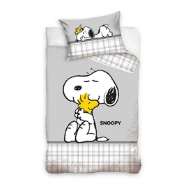 Snoopy & Woodstock gyerek, ovis ágyneműhuzat 100x135 cm, 40x60 cm