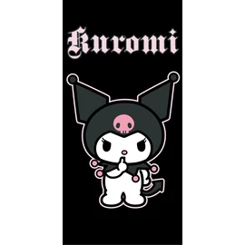 Hello Kitty Kuromi Black fürdőlepedő, strand törölköző 70x140cm
