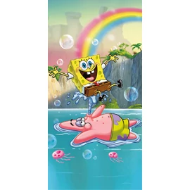 SpongyaBob Tropical Duo fürdőlepedő, strand törölköző 70x140cm