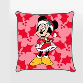 Disney Minnie Holly Karácsonyi párnahuzat 40x40 cm Velúr