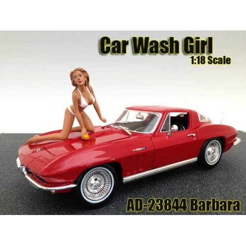 Car wash girl Barbara figura modell kiegészítő 1:18