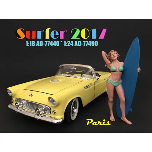 Surfer Paris figura modell kiegészítő 1:18