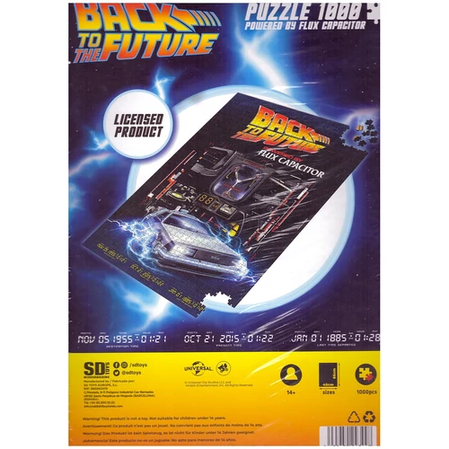 Back to the Future fluxus kondenzátor, Delorean 1000 db-os puzzle 45 x 66 cm