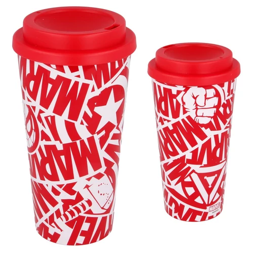 MARVEL Bosszúállók plasztik termo kávéspohár 520 ml