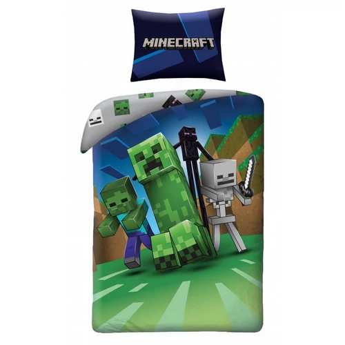 MINECRAFT 'Creepers' ágyneműhuzat szett 140 x 200 + 70 x 90 cm