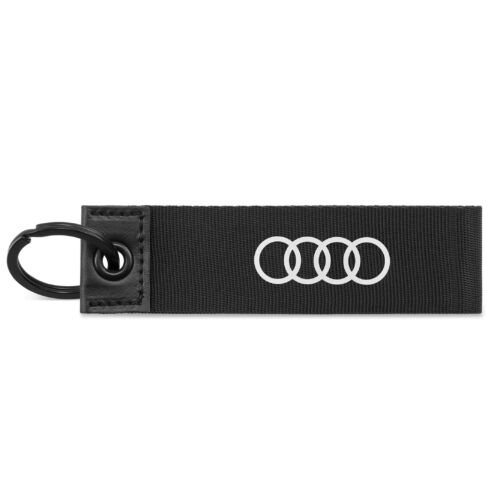 Audi szövet kulcstartó, fekete