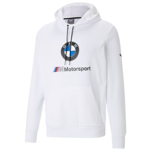 Puma BMW M Motorsport Essentials férfi kapucnis pulóver, fehér