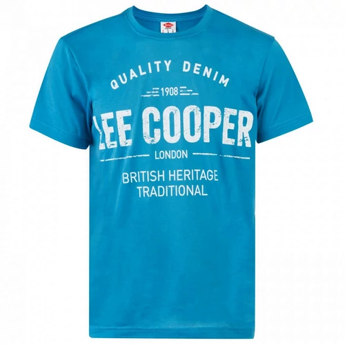 Lee Cooper férfi póló, Quality Denim 1908, kék-fehér