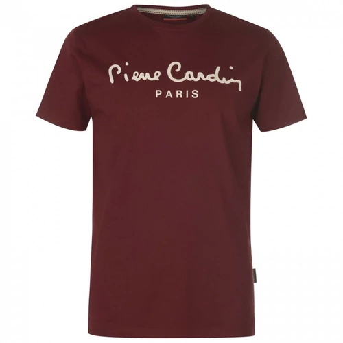 Pierre Cardin férfi póló, PARIS, burgundi-törtfehér