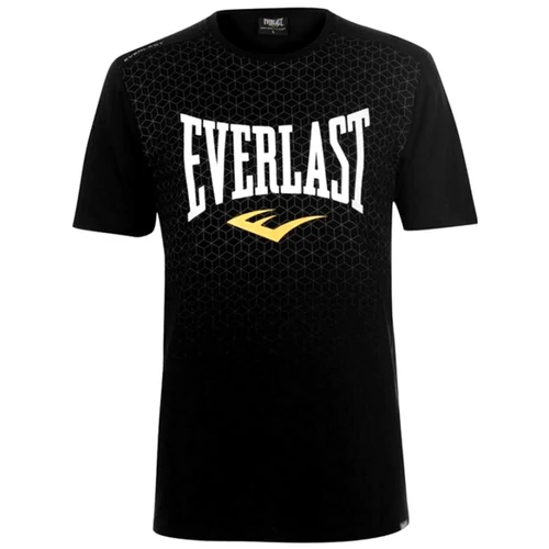 EVERLAST férfi póló, hálós, fekete-fehér-sárga