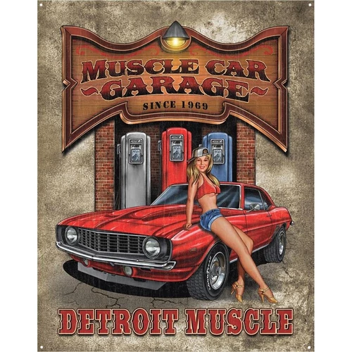 Legends Muscle Car Garage fémplakát 31,5 x 40,5 "TACD1568"