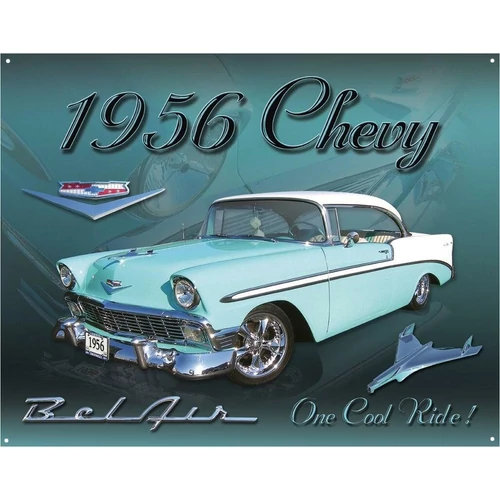 Chevy 1956 Bel Air One Cool Ride fémplakát 40,5 x 31,5 "TACD1607"