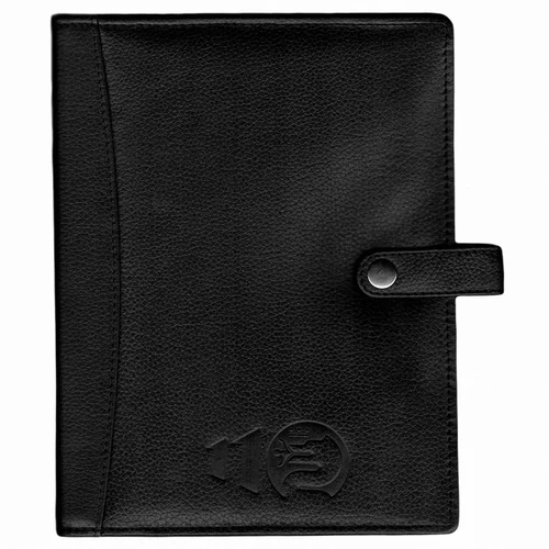 Alfisti 110 black&black bőr irattartó mappa
