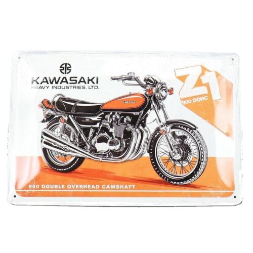 Kawasaki dombornyomott fémplakát "Z1 900 DOHC" 20 x 30 cm