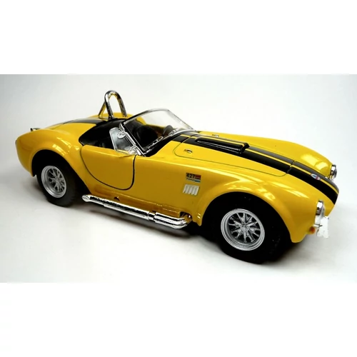 1965 Shelby Cobra 427 S/C sárga hátrahúzós autó 1:32