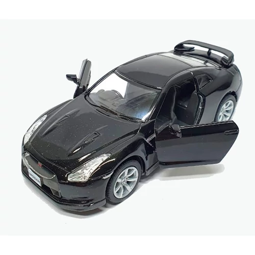 2009 Nissan GT-R R35 fekete hátrahúzós autó 1:36