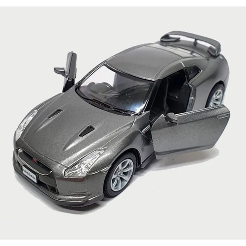 2009 Nissan GT-R R35 szürke hátrahúzós autó 1:36