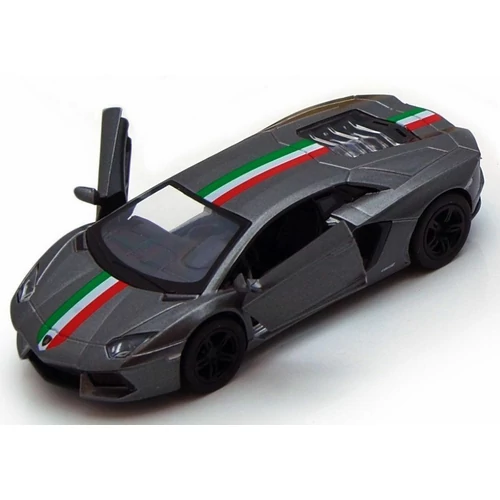 Lamborghini Aventador Lp700-4 szürke hátrahúzós autó 1:38