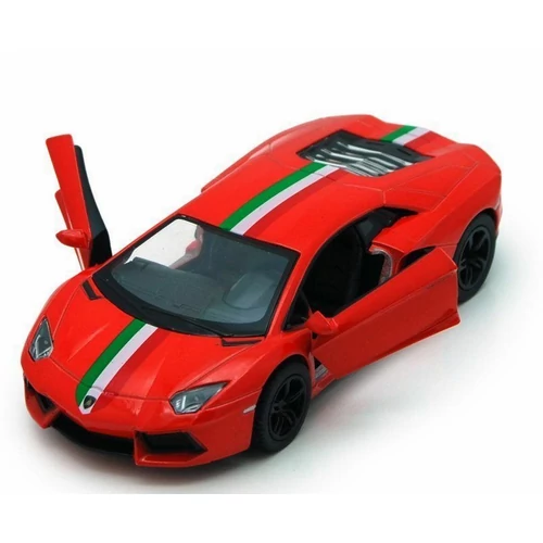 Lamborghini Aventador Lp700-4 narancssárga hátrahúzós autó 1:38