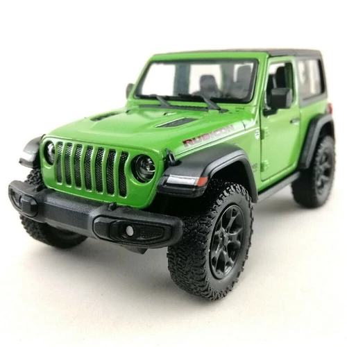 2018 Jeep Wrangler zöld hátrahúzós autó 1:34