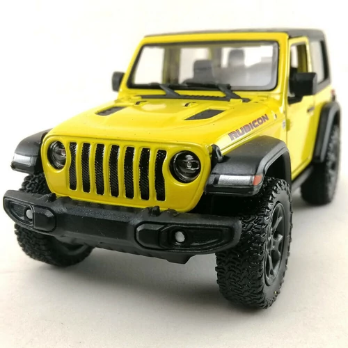  2018 Jeep Wrangler sárga hátrahúzós autó 1:34