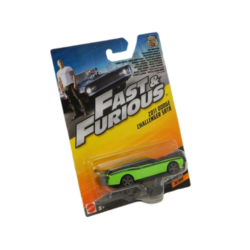 Fast & Furious 8 2011 Dodge Challenger SRT8 zöld/fekete autó 1:55