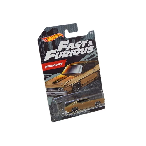 Fast & Furious 6 '69 FORD TORINO TALLADEGA gold autó 1:64