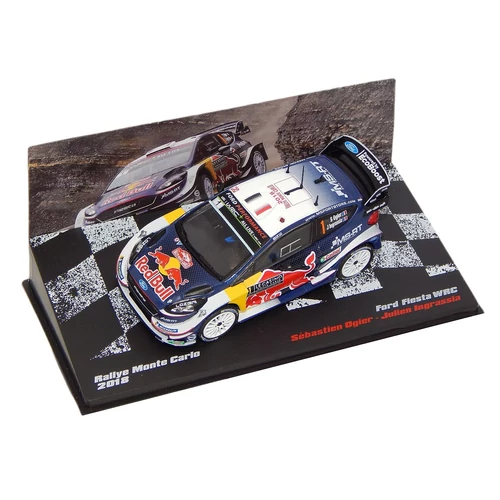 Ford Fiesta WRC #1 Sébastien Ogier 2018 modell autó 1:43