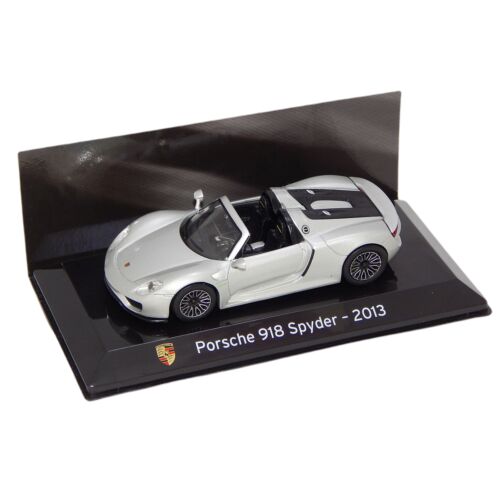 Porsche 918 Spyder - 2013 ezüst modell autó 1:43