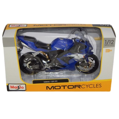 Yamaha YZF-R1 kék/fehér modell 1:12