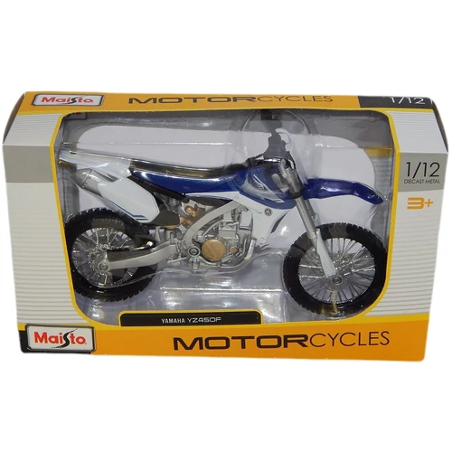 Yamaha YZ450F kék/fehér modell 1:12