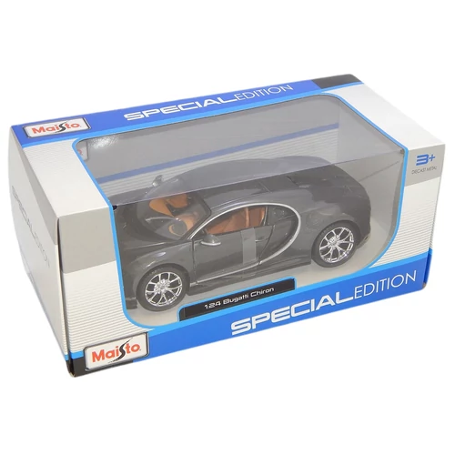 Bugatti Chiron grey metallic modell autó 1:24
