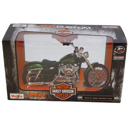 Harley Davidson 2013 XL 1200V Seventy-Two zöld modell 1:12