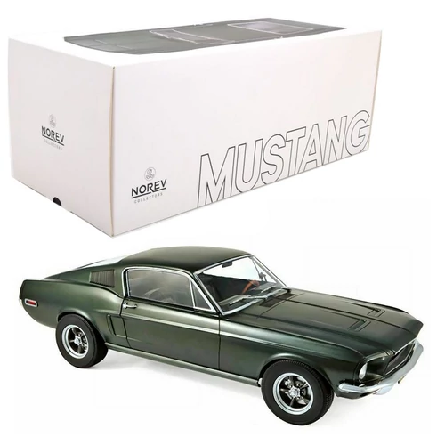 1968 Ford Mustang Fastback satin green metallic modell autó 1:12