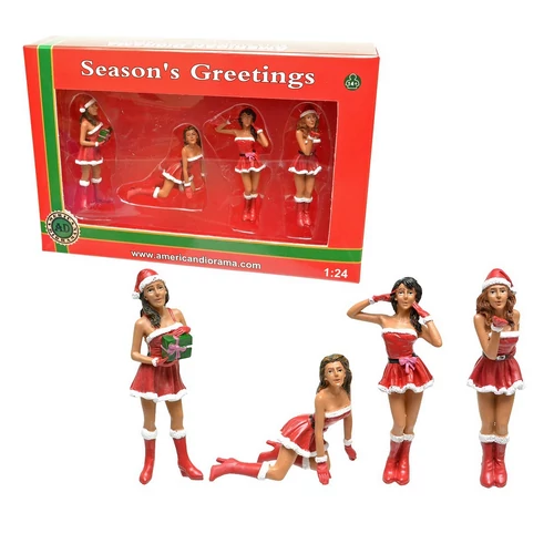 AMERICAN DIORAMA Christmas Girls figura szett modell 1:24