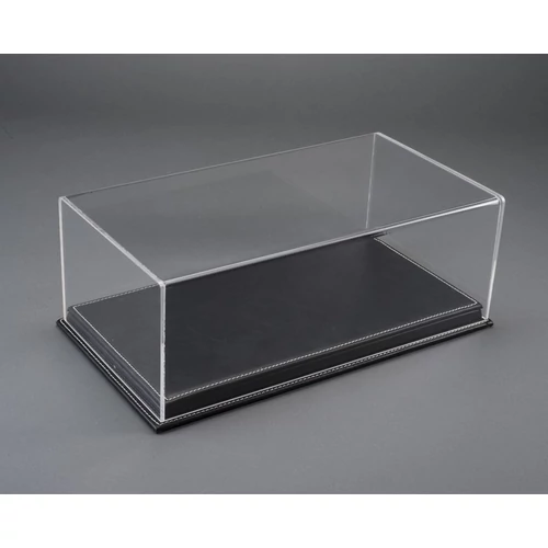 ATLANTIC Mulhouse  XL Acrylic/Black leather base DISPLAY CASE modell vitrin 1:18